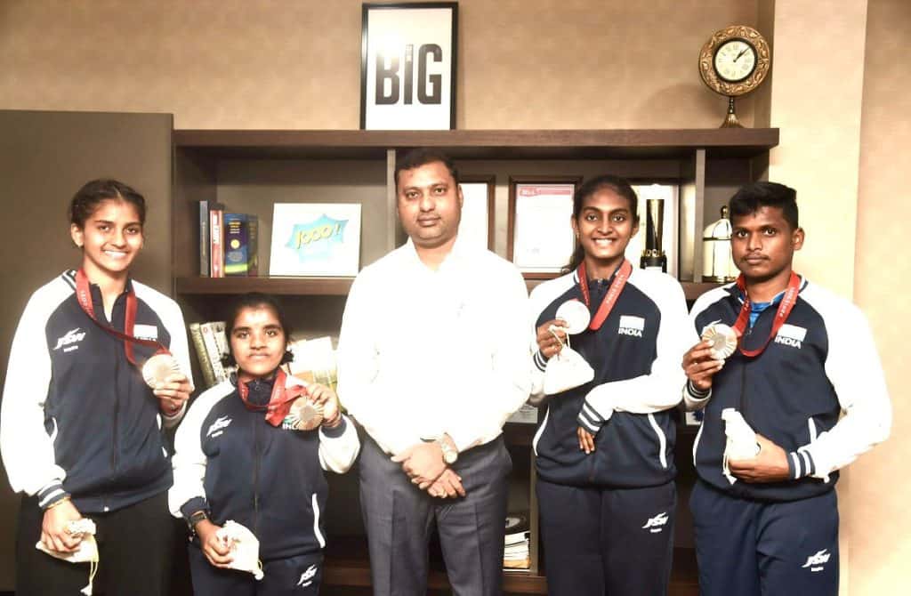 Mr. Chandrasekar, VP of the Indian Paralympic Committee with Tamilnadu Athletes - 29 medals, 2024