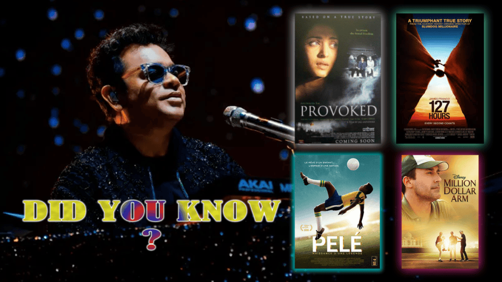 ar rahuman did you know hollywood flims music