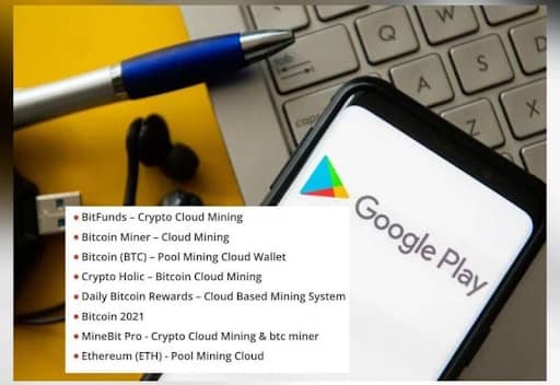 Google removes 8 fake cryto mining apps from Play Store