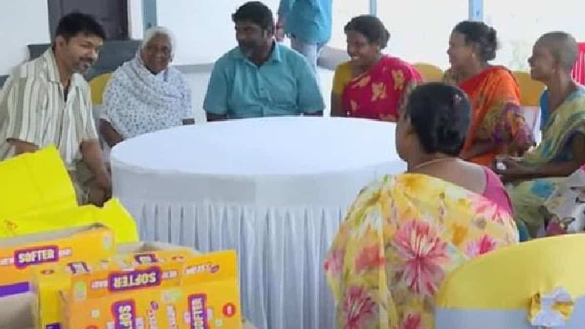 TVK Vijay to cyclone affected people