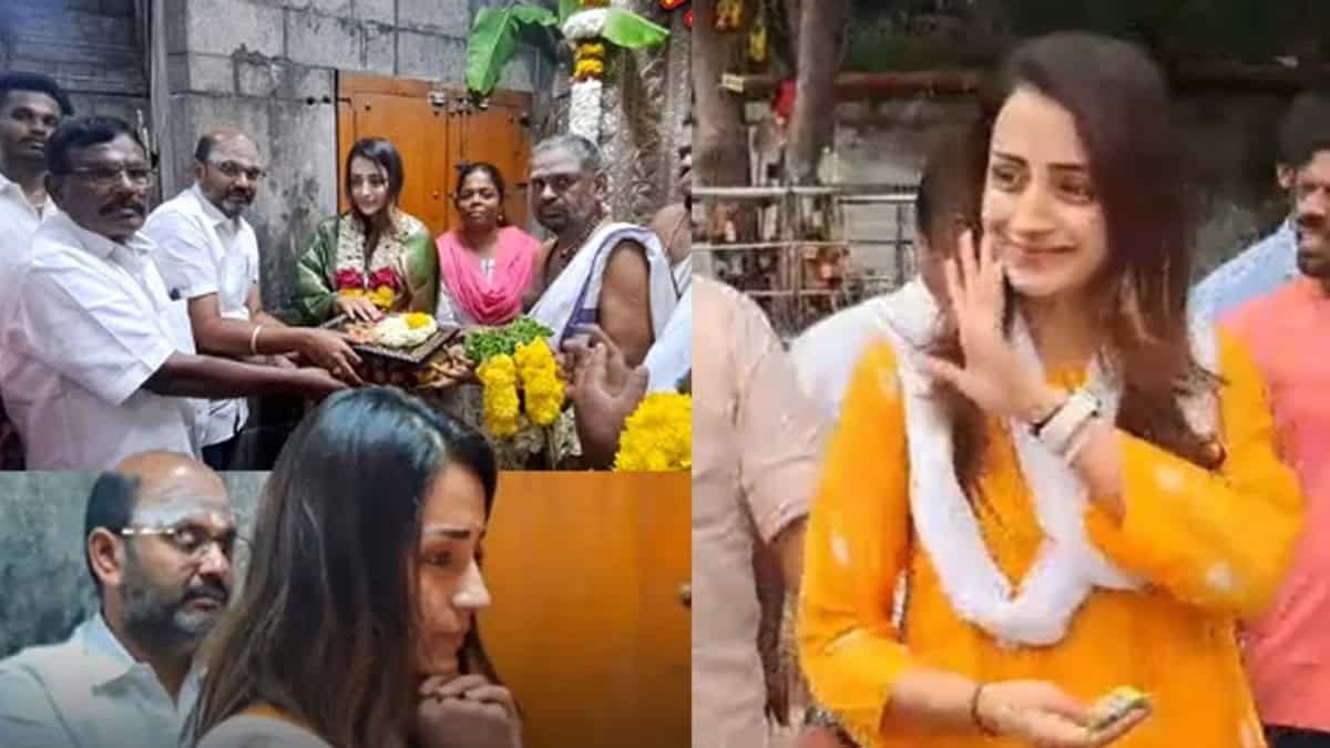 Trisha Visits Marudhamalai Temple
