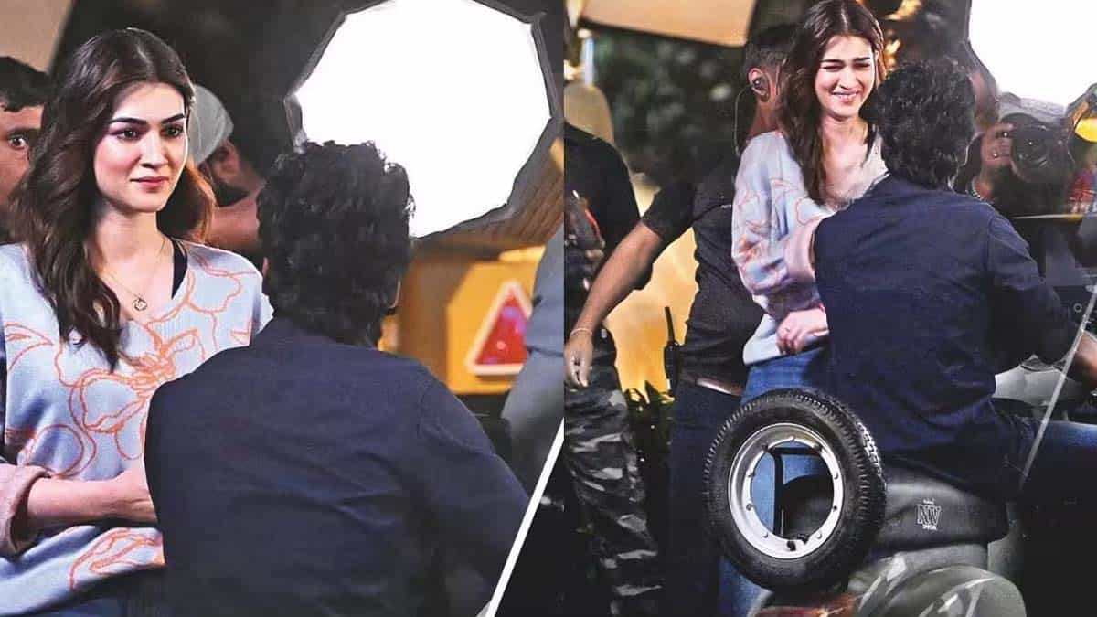 D With Kriti Sanon in Tere Ishq Mein Shooting