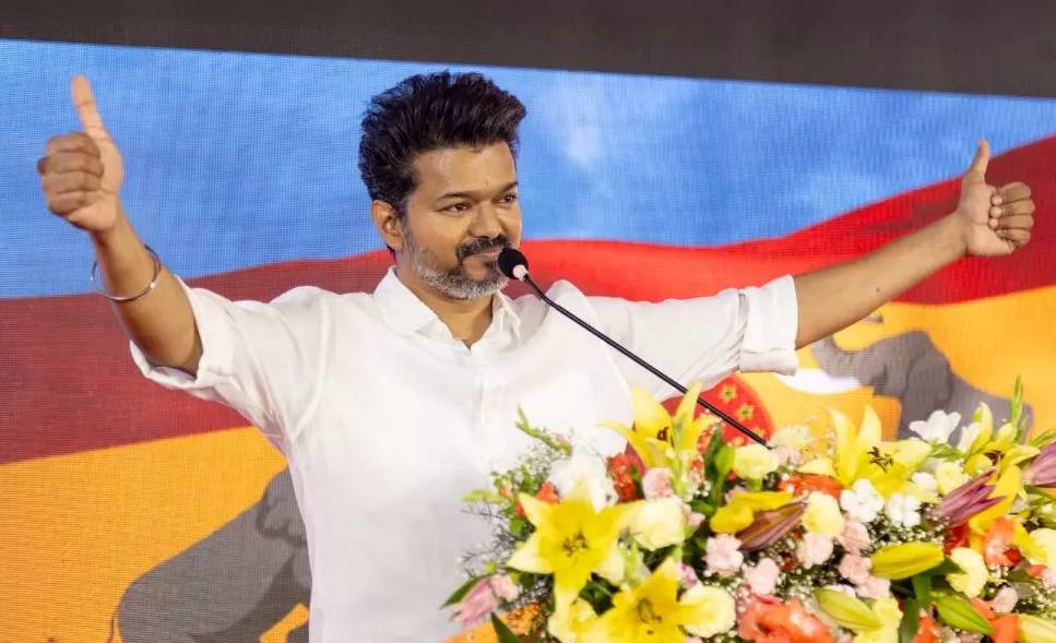 tvk leader vijay respect ambedkar today morning