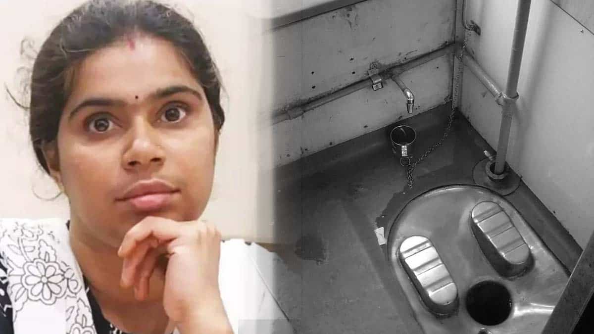 A woman who went to the toilet on a moving train... died tragically as there was no one to help her!
