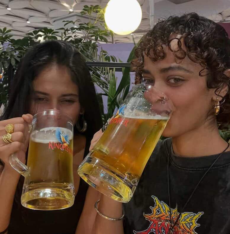Bird Girl movie actress anjali sivaraman drinking beer pic viral on internet