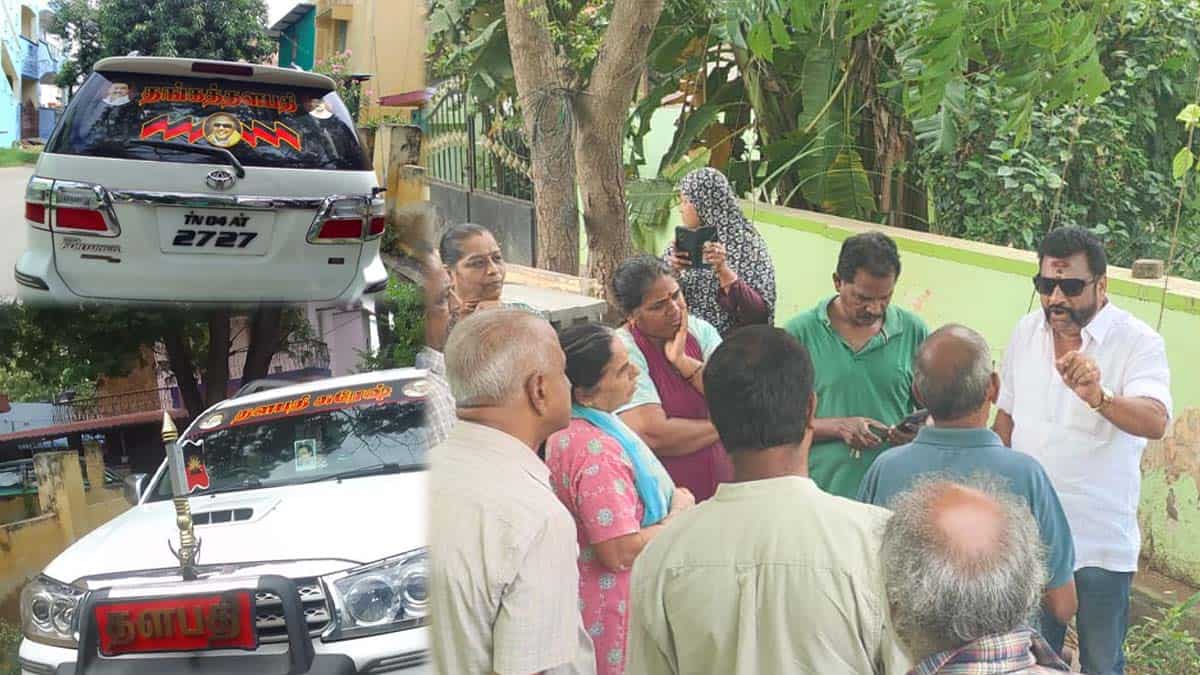 ஆக்கிரமிப்பு செய்ய வந்த திமுக பிரமுகர்… பொதுமக்கள் சுற்றி வளைத்தால் தப்பியோட்டம்!!