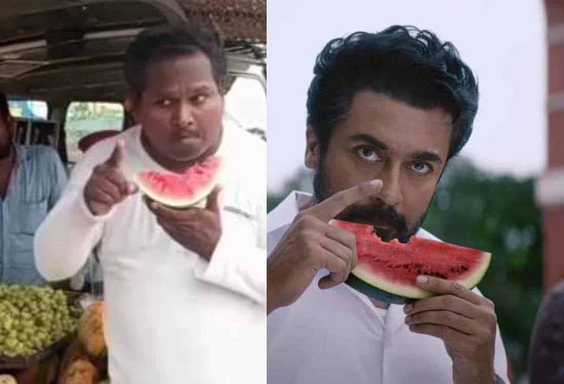 Suriya copied from water melon star diwagar video viral