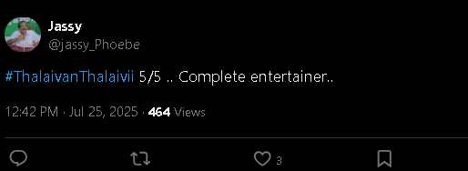 Thalaivan thalaivii movie getting positive reviews in twitter