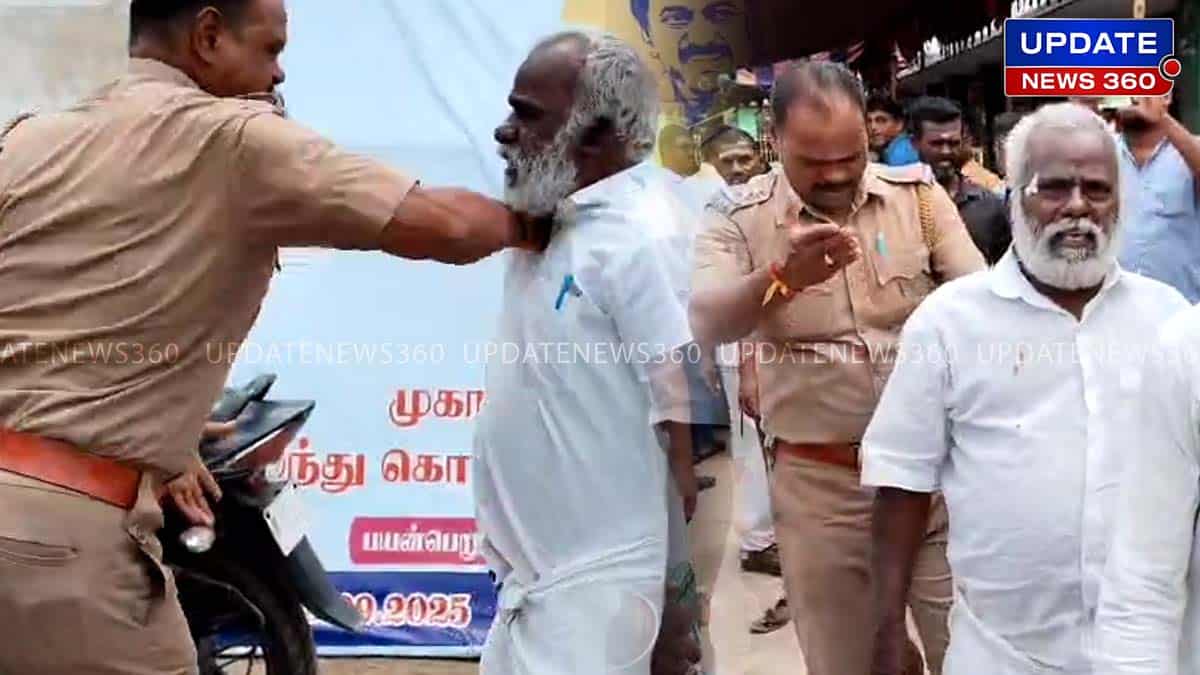 உங்களுடன் ஸ்டாலின் முகாமில் மனு கொடுத்த முதியவரை தாக்கிய விஏஓ… கேள்வி கேட்டதால் நெஞ்சில் ஓங்கி குத்திய எஸ்ஐ..!!